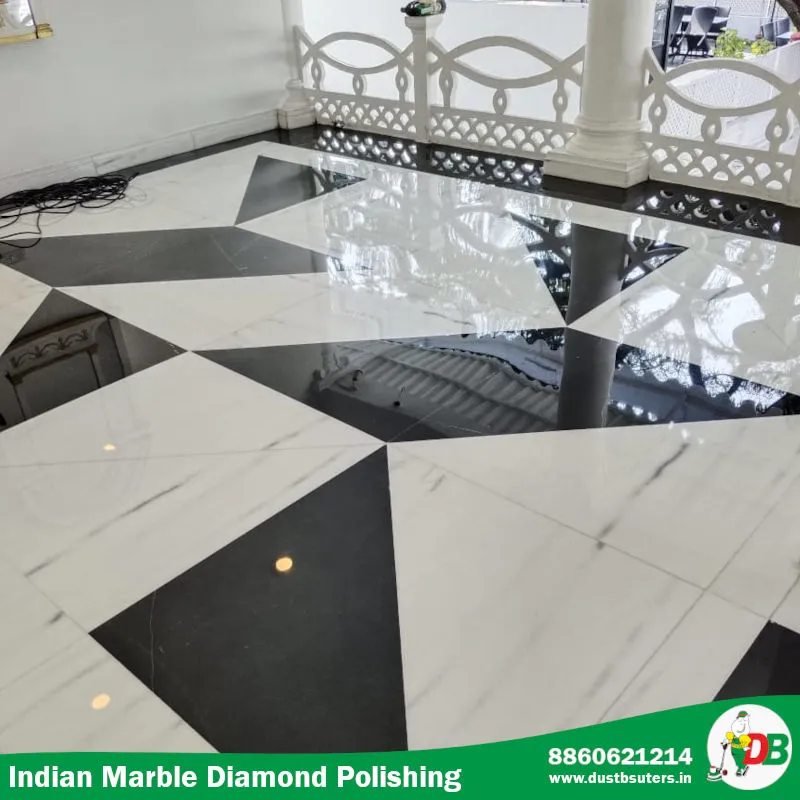 Indian Marble Diamond Floor Polishing by DustBusters in Gurgaon, Delhi, Noida
